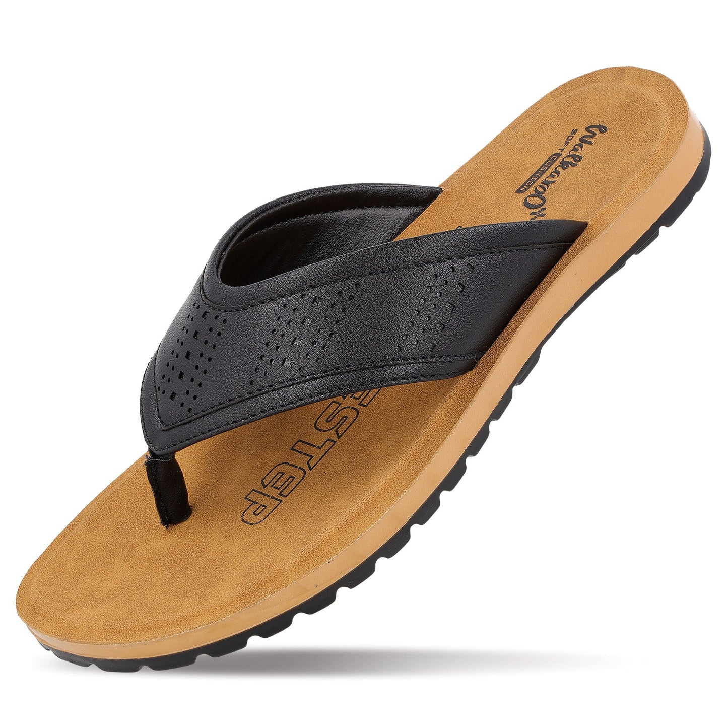 Men's Daily Wear V-Strap Sandals - WGP50010 Black
