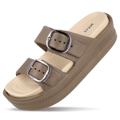 Women's Daily Wear Sandals - MI602 Brown Beige