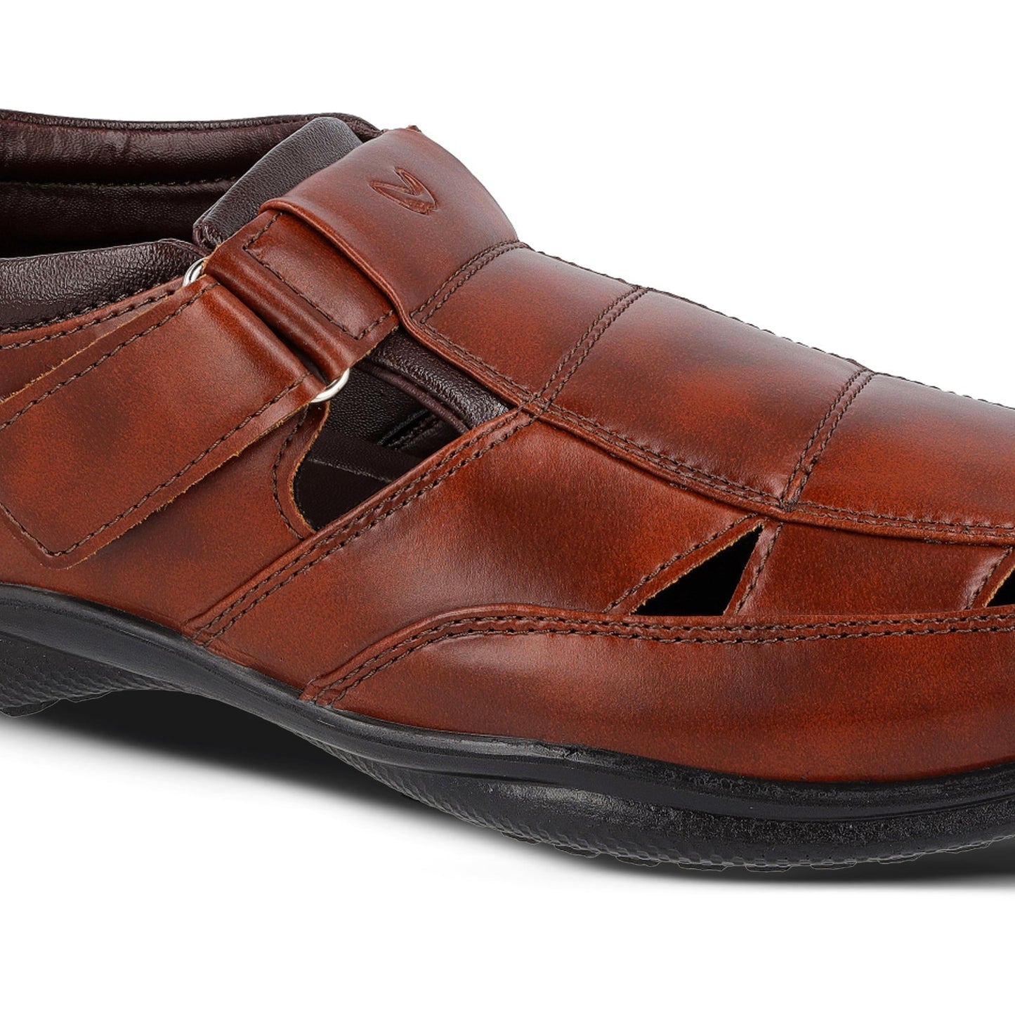 Walkaroo Xgo Men Solid Roman Sandals - WF6255 Brown - Walkaroo Footwear