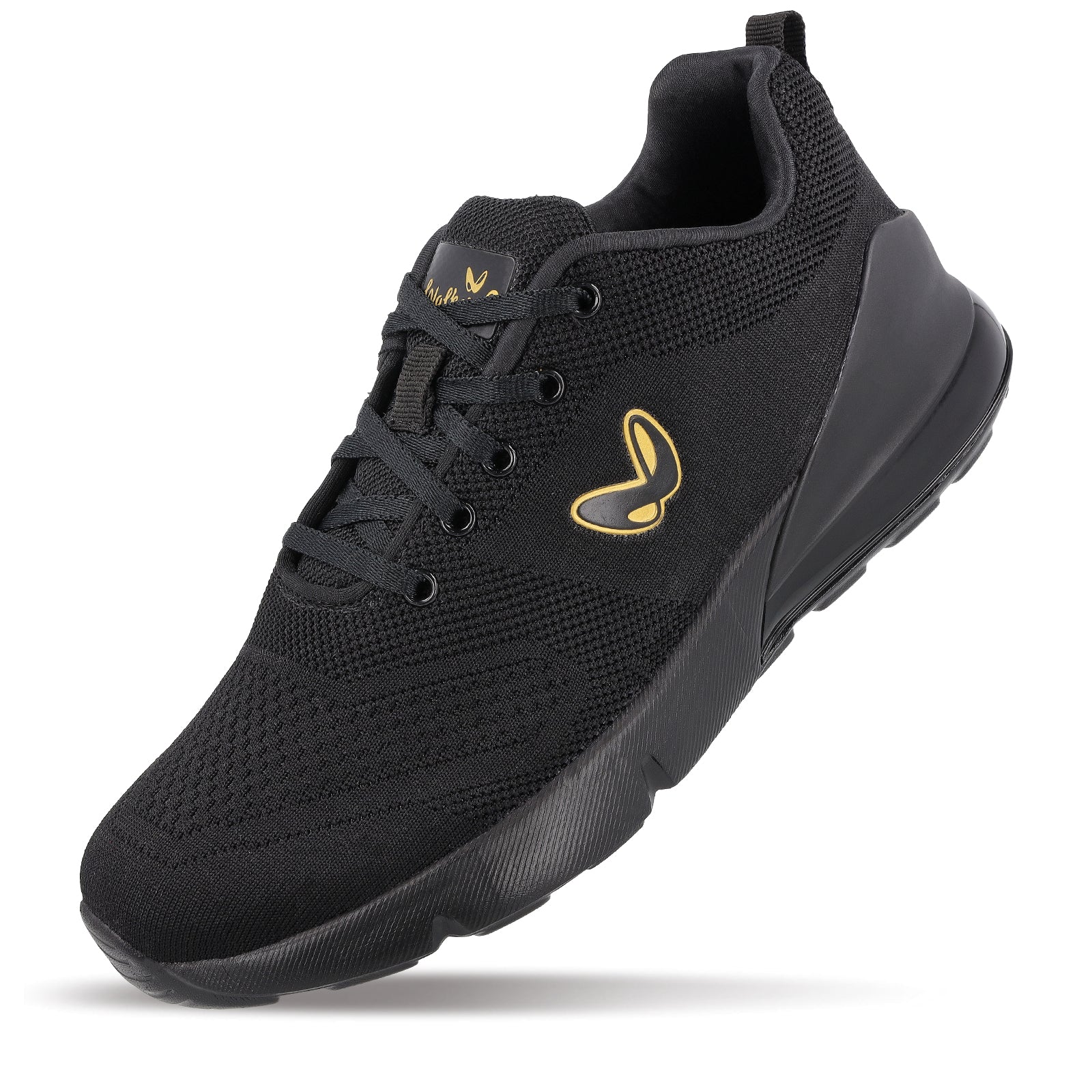 Walkaroo Running Shoes for Men - XS9751 Black Gold - Walkaroo Footwear