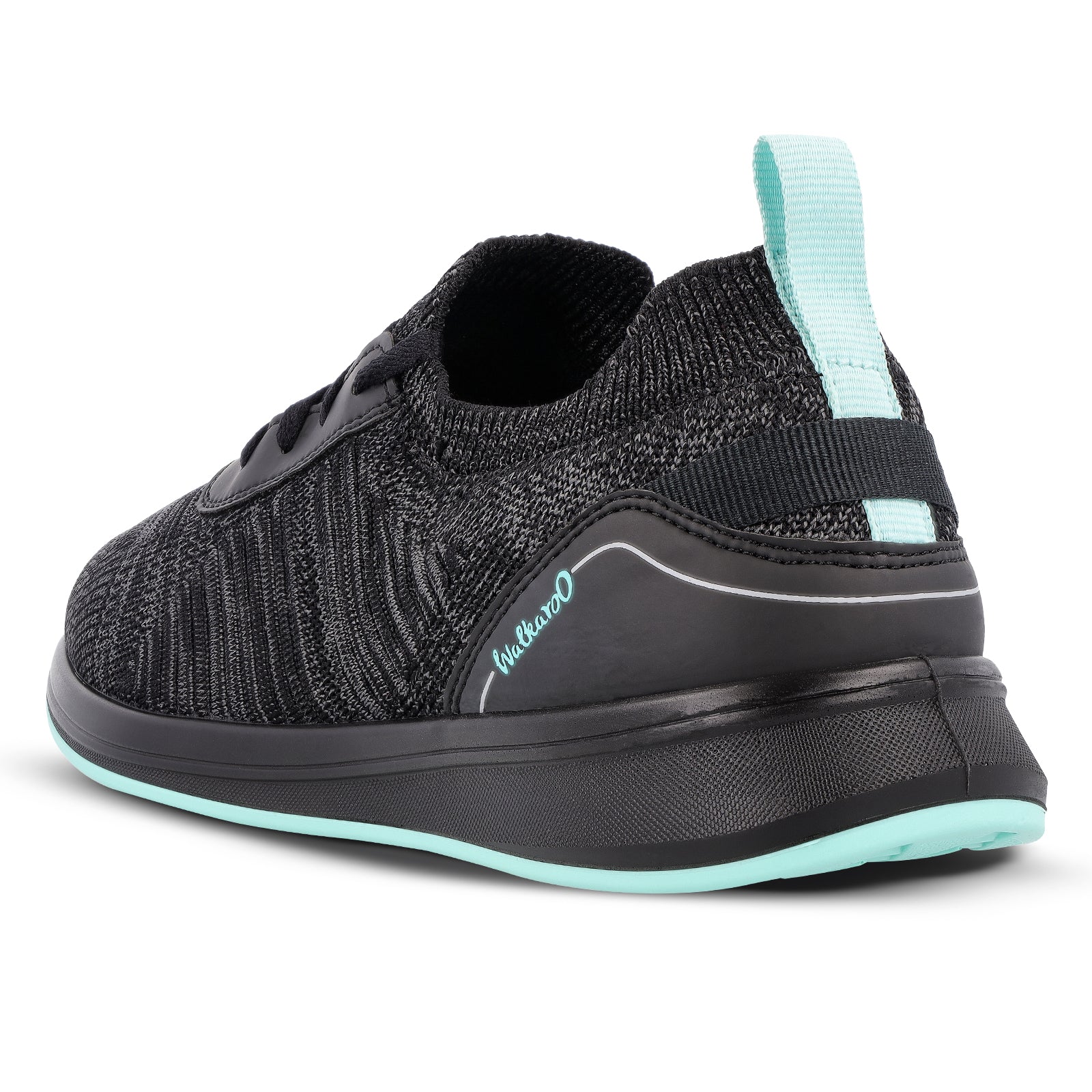 Walkaroo Men Walking and washable Shoes- XS9772 Black Mint - Walkaroo Footwear