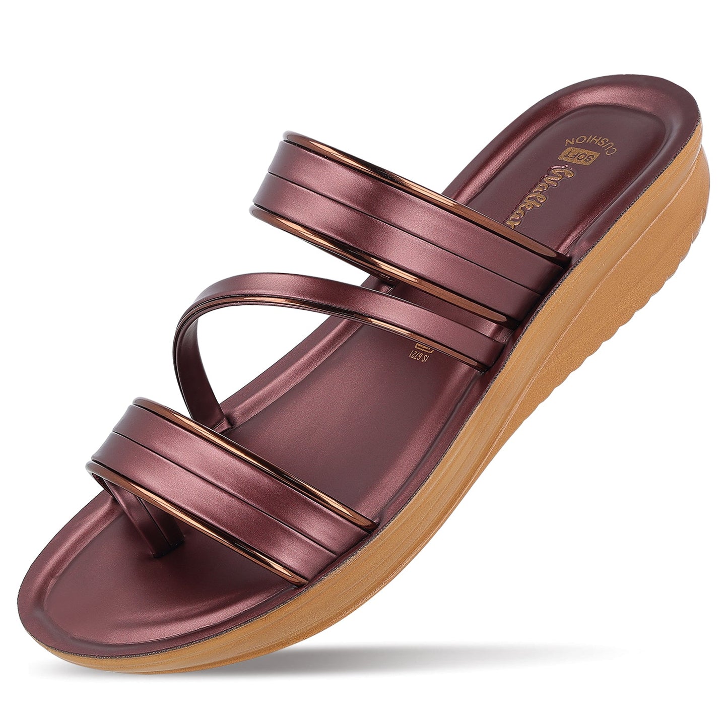 Women's Daily Wear Sandals  - WL7584 Burgundy