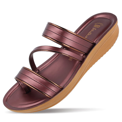 Women's Daily Wear Sandals  - WL7584 Burgundy