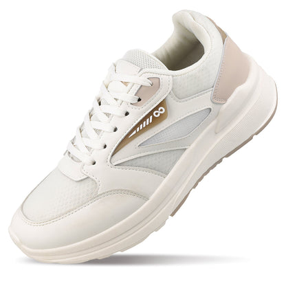 Men's Sports Sneakers - SGE24002 White Beige