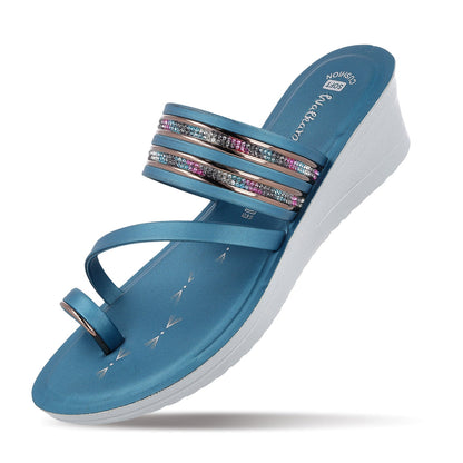 Women's Daily Wear Sandal - WLR72013 Peacock Blue