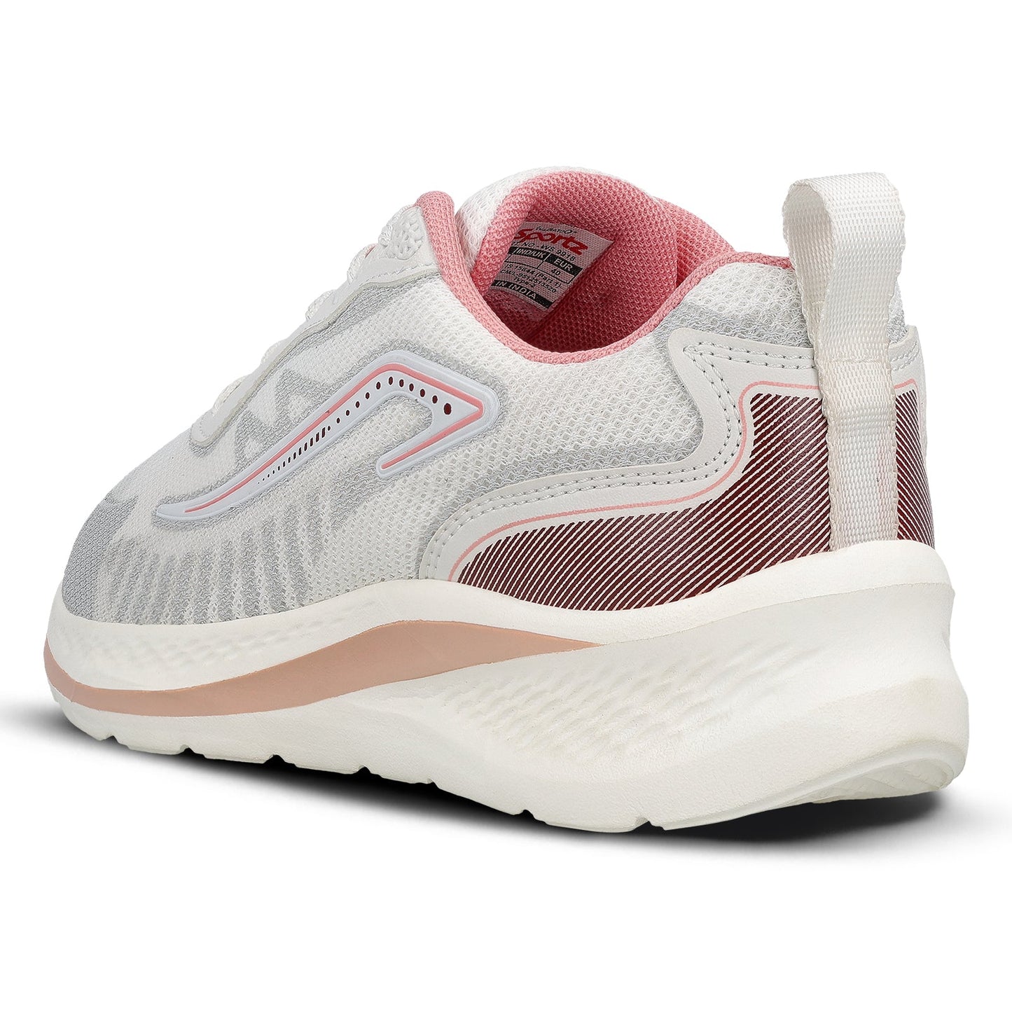 Women's Lace-up Sports Shoe - WS9918 White