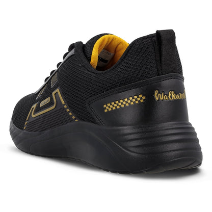 Walkaroo Men walking Shoes - WS3065 Black Gold - Walkaroo Footwear