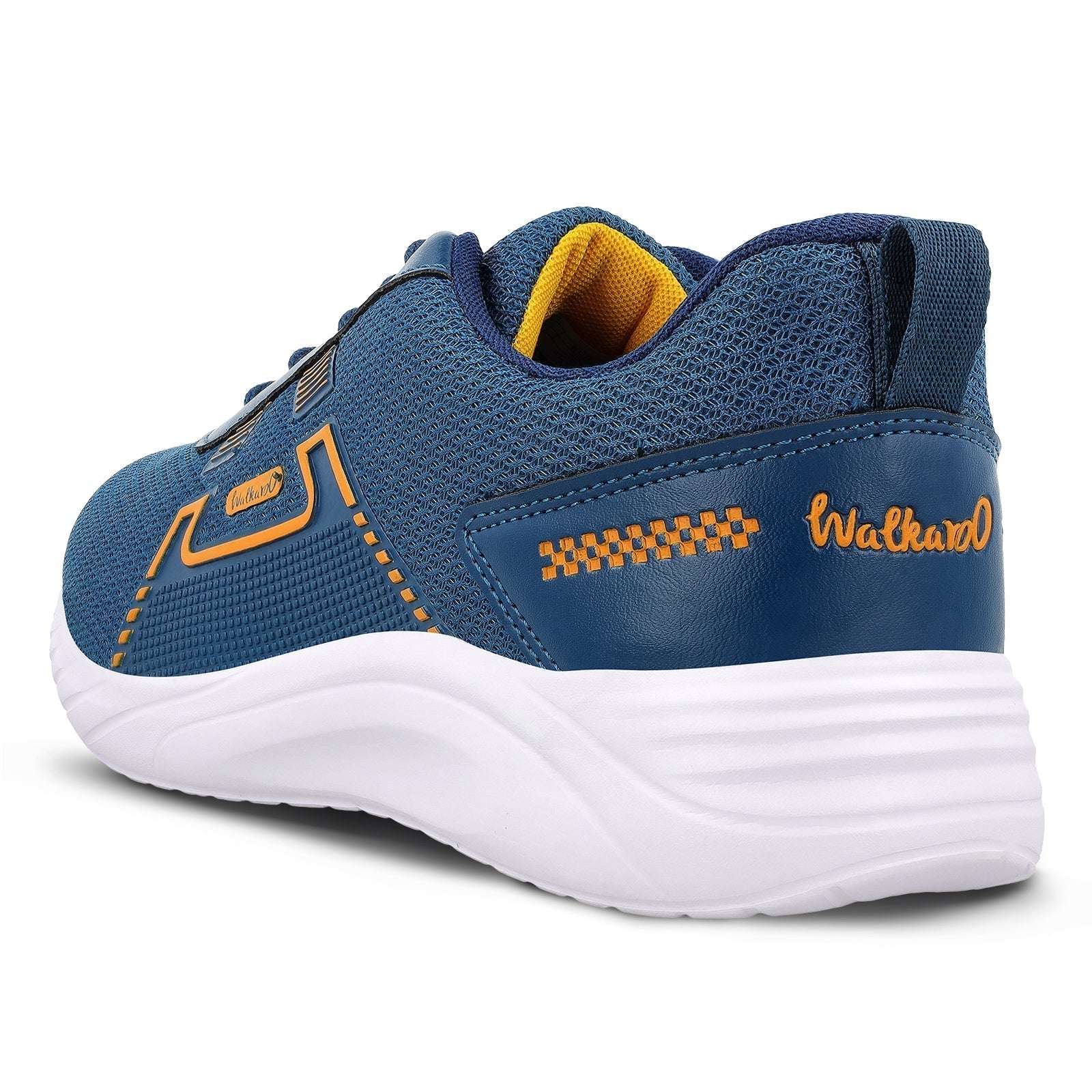 Walkaroo Men walking Shoes - WS3065 Teal Yellow - Walkaroo Footwear