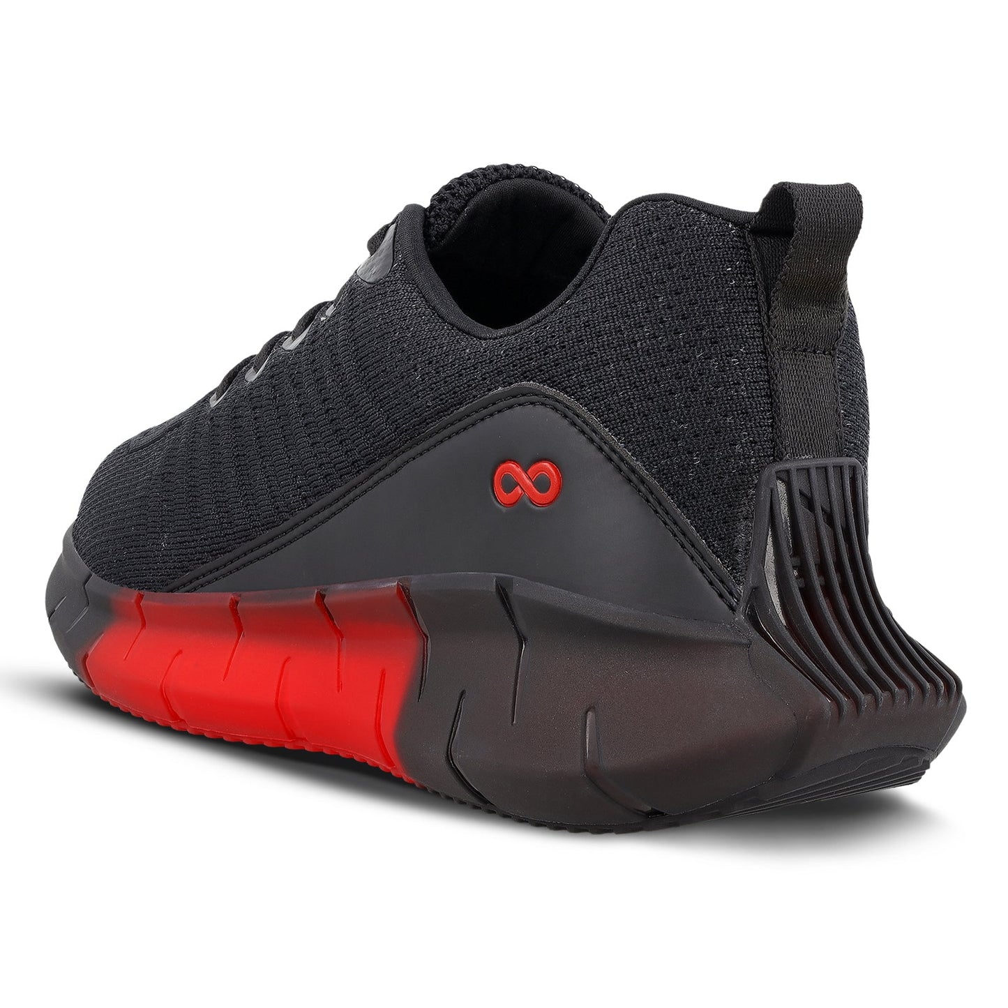 Men's Lace-up Walking Shoes - WS9101 Black Red