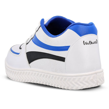 Walkaroo Boys Shoes - WK362 White Blue - Walkaroo Footwear