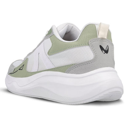 Men's Lace-up Sports Shoes - WS3122 White Green
