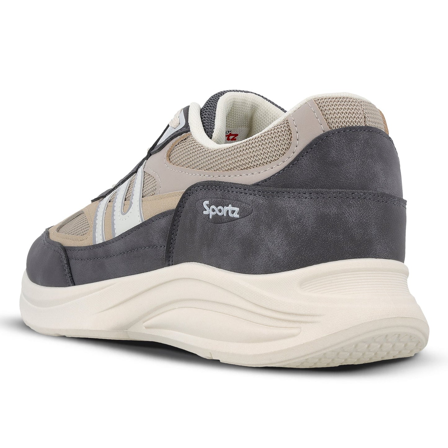 Men's Suede Sports Sneakers - SGE24009 Grey Beige