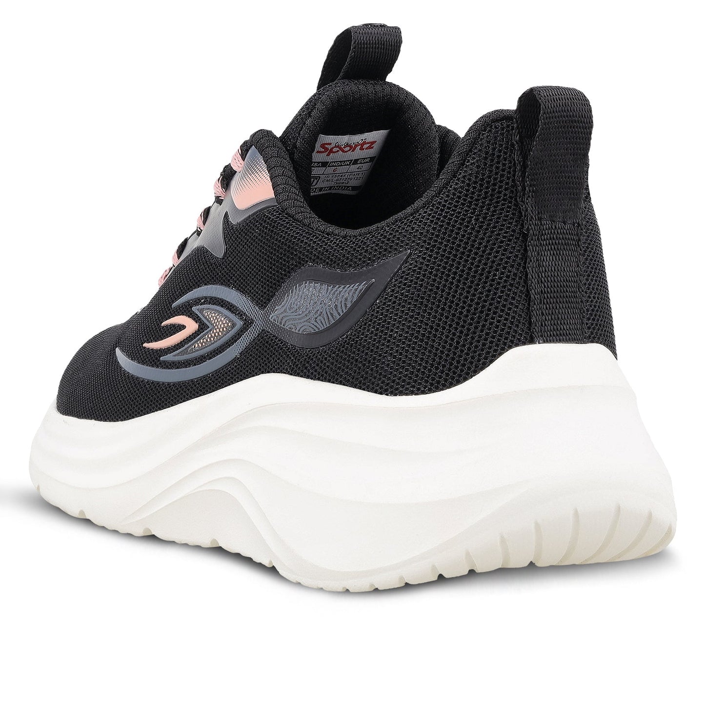 Women's Lace-up Sports Shoe - SLE22998 Black