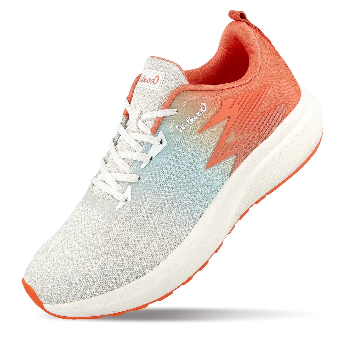 Walkaroo Men Sports Shoe - WS9111 Orange Seablue - Walkaroo Footwear