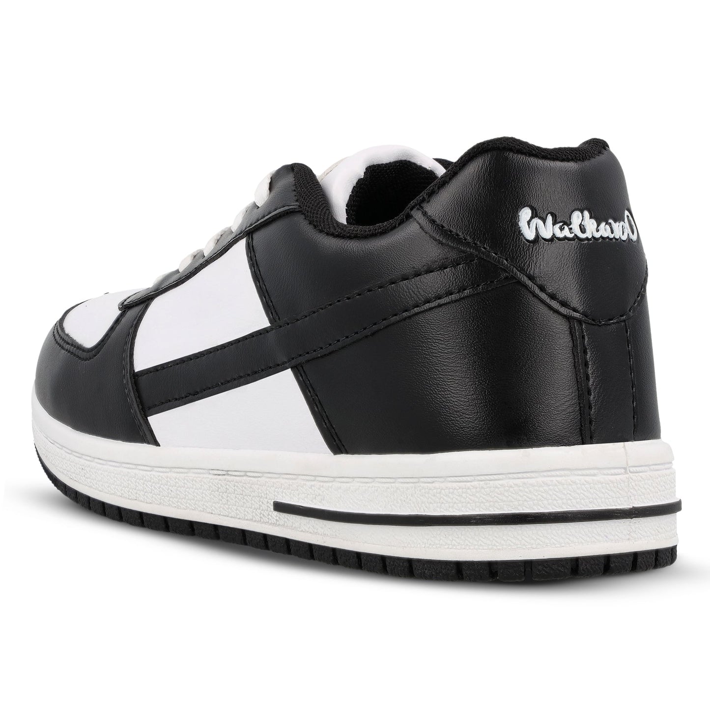 Walkaroo Men Walking Shoes - WY3335 Black white - Walkaroo Footwear