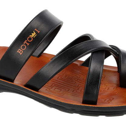 BOTOWI Men's Daily Wear Sandal - BW3504 Black