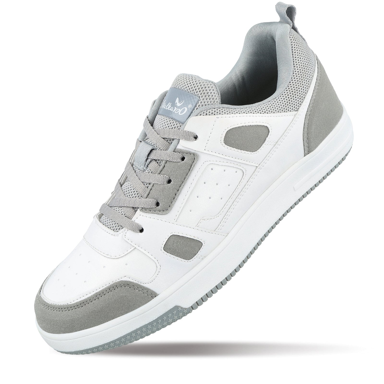 Walkaroo Mens Casual Shoes - WY3344 White Grey - Walkaroo Footwear