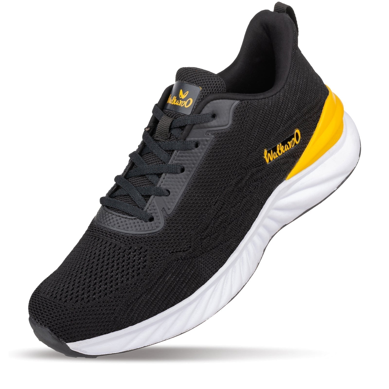 Walkaroo Running Shoes for Men - WS9088 Black Gold - Walkaroo Footwear