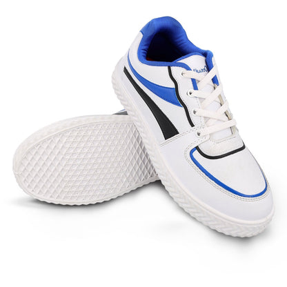 Walkaroo Boys Shoes - WK362 White Blue - Walkaroo Footwear