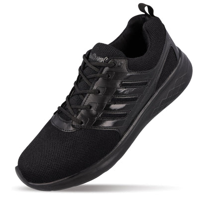 Walkaroo Men Lace-up Training Shoes - WS3008 Black Black - Walkaroo Footwear