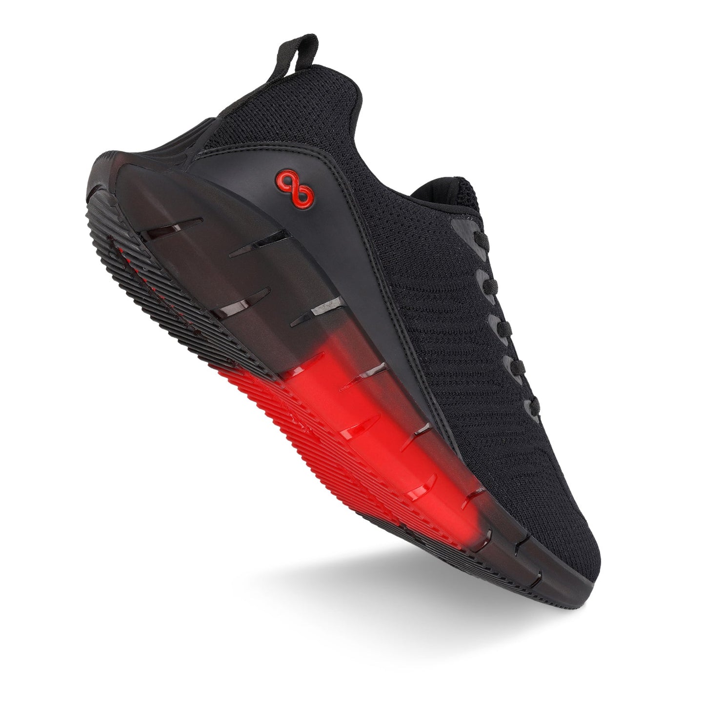 Men's Lace-up Walking Shoes - WS9101 Black Red