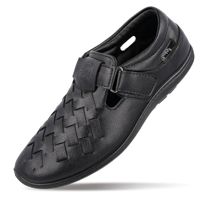 Walkaroo Roman Sandals Mens - WF6261 Black - Walkaroo Footwear