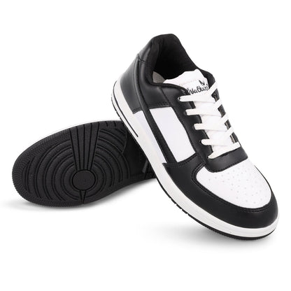 Walkaroo Men Walking Shoes - WY3335 Black white - Walkaroo Footwear