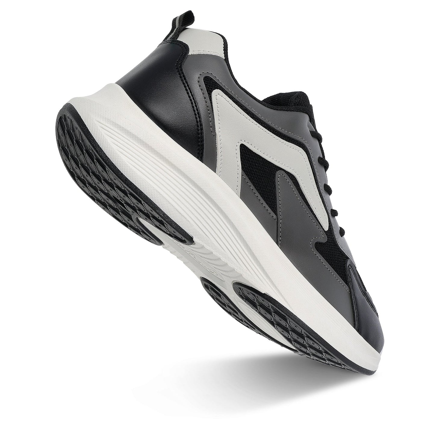 Men's Lace-up Walking Shoes - WS9129 Black Grey