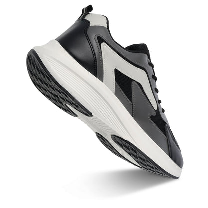 Men's Lace-up Walking Shoes - WS9129 Black Grey