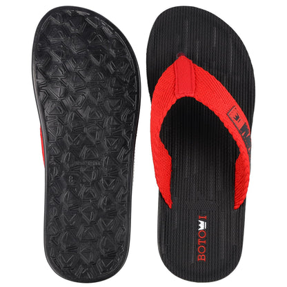 BOTOWI Men's Slipper - BW3501 Black Red