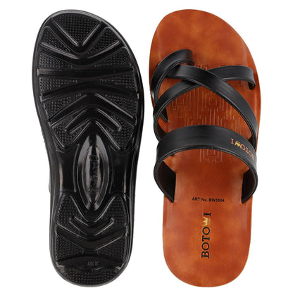 BOTOWI Men's Daily Wear Sandal - BW3504 Black