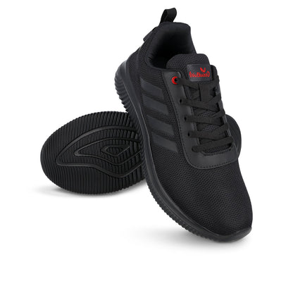 Walkaroo Men Sports Shoe - WS9558 Black Black - Walkaroo Footwear