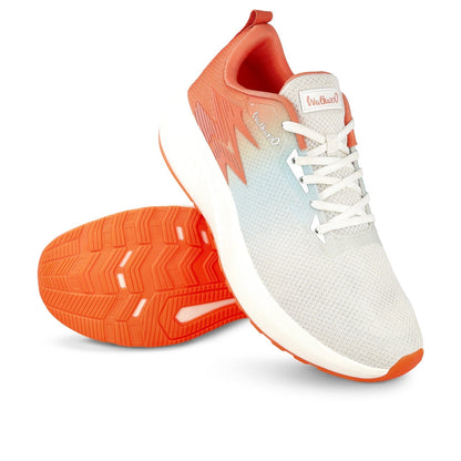 Walkaroo Men Sports Shoe - WS9111 Orange Seablue - Walkaroo Footwear