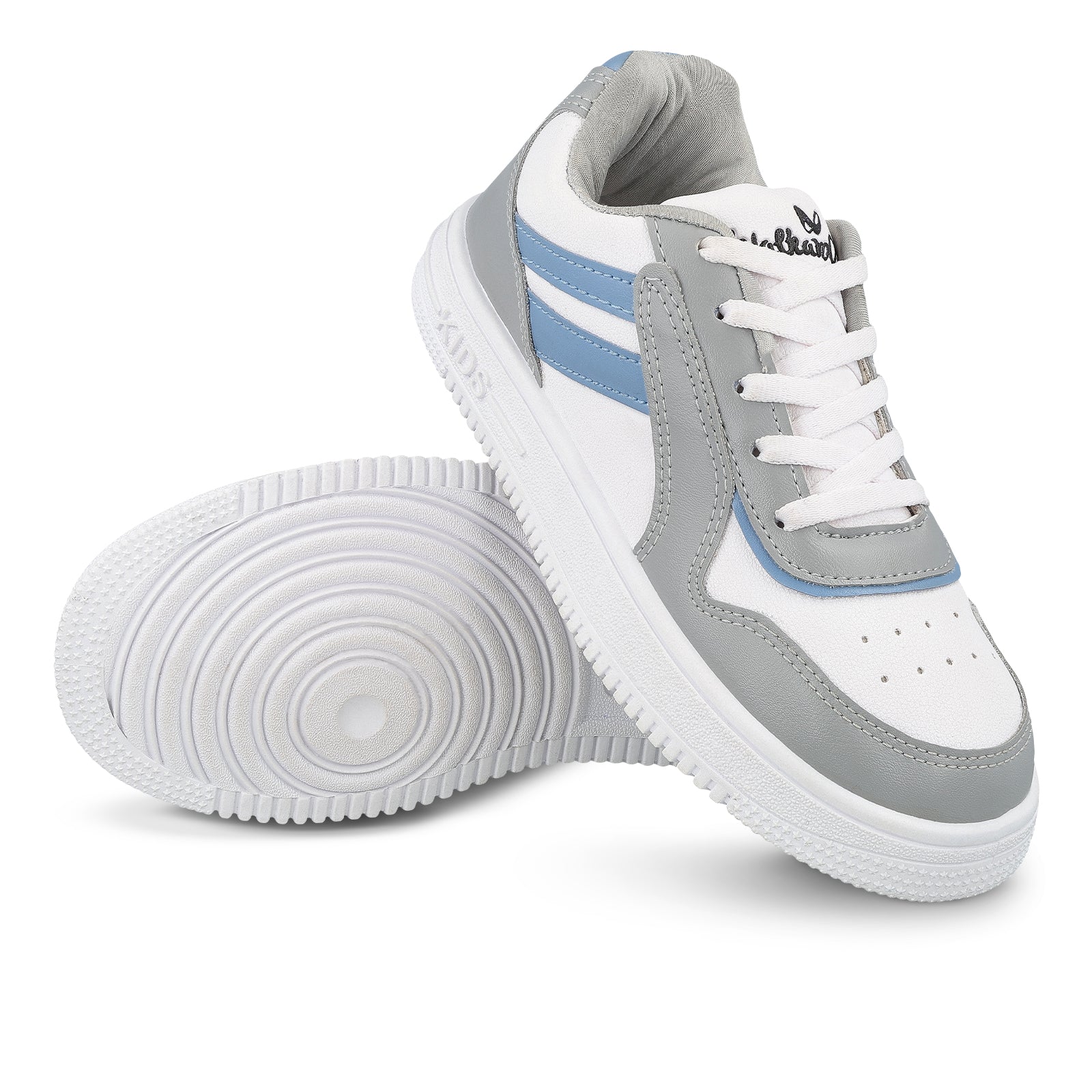 Walkaroo Boys Casual Shoes - WY3342 Grey White - Walkaroo Footwear