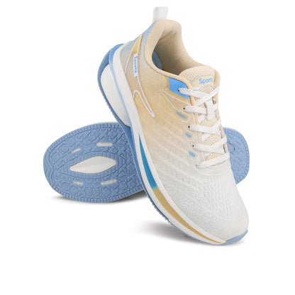 Men's Lace-up Sports Shoe - WS9151 Beige White