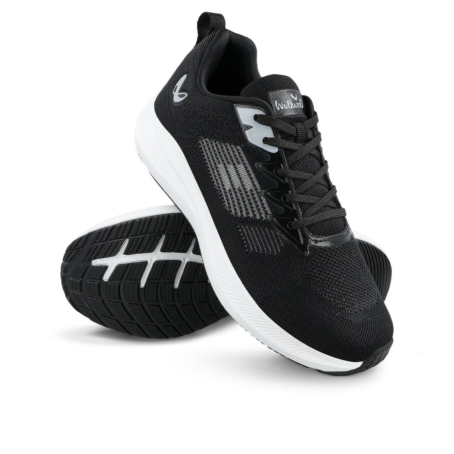 Walkaroo Men Sports Shoe - WS9121 Black - Walkaroo Footwear