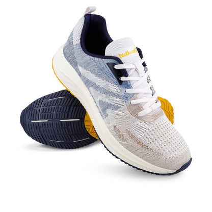 Men's Lace-up Sports Shoe - WS9109 Beige Blue