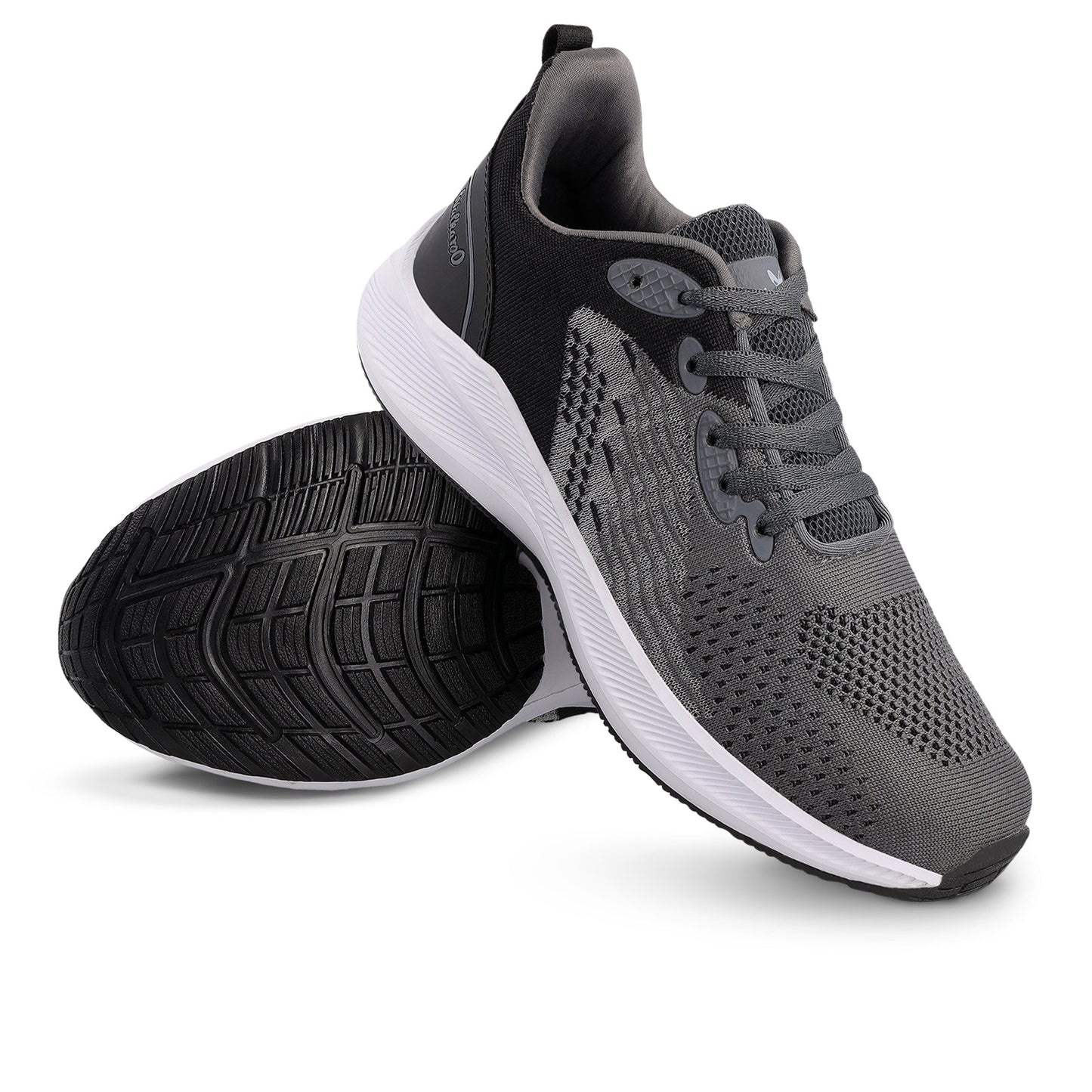 Walkaroo Men walking Shoes - WS9544 Black Grey - Walkaroo Footwear