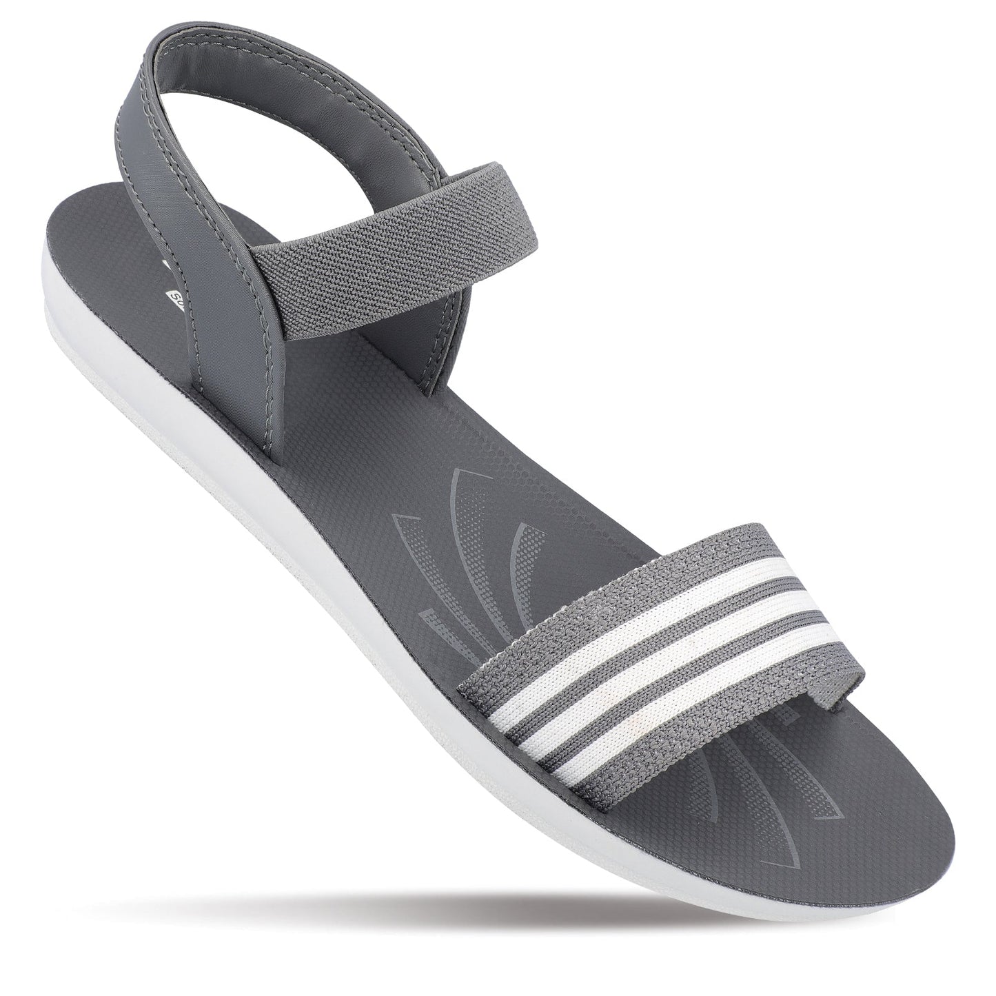 Blue Tyga Girls Ankle Strap Flat Sandals  - BT2702 Grey