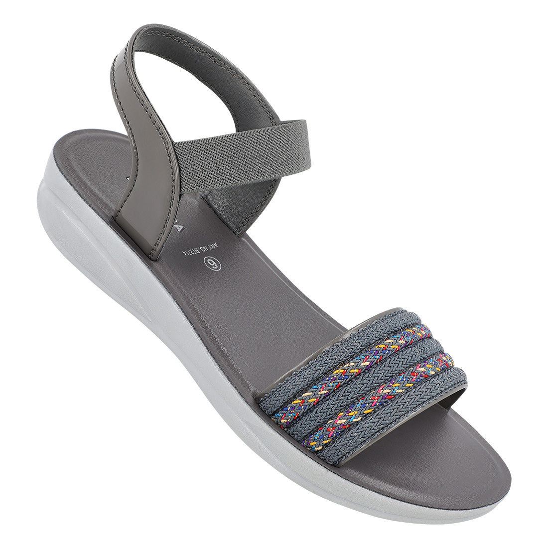 Walkaroo Girls Ankle Strap Heel Sandals - BT2714 Grey - Walkaroo Footwear