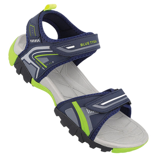 Blue Tyga Men's Sports Sandals - BTG3211 NavyBlue Green