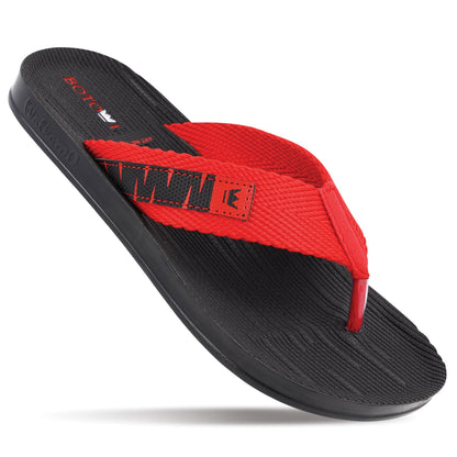 BOTOWI Men's Slipper - BW3501 Black Red