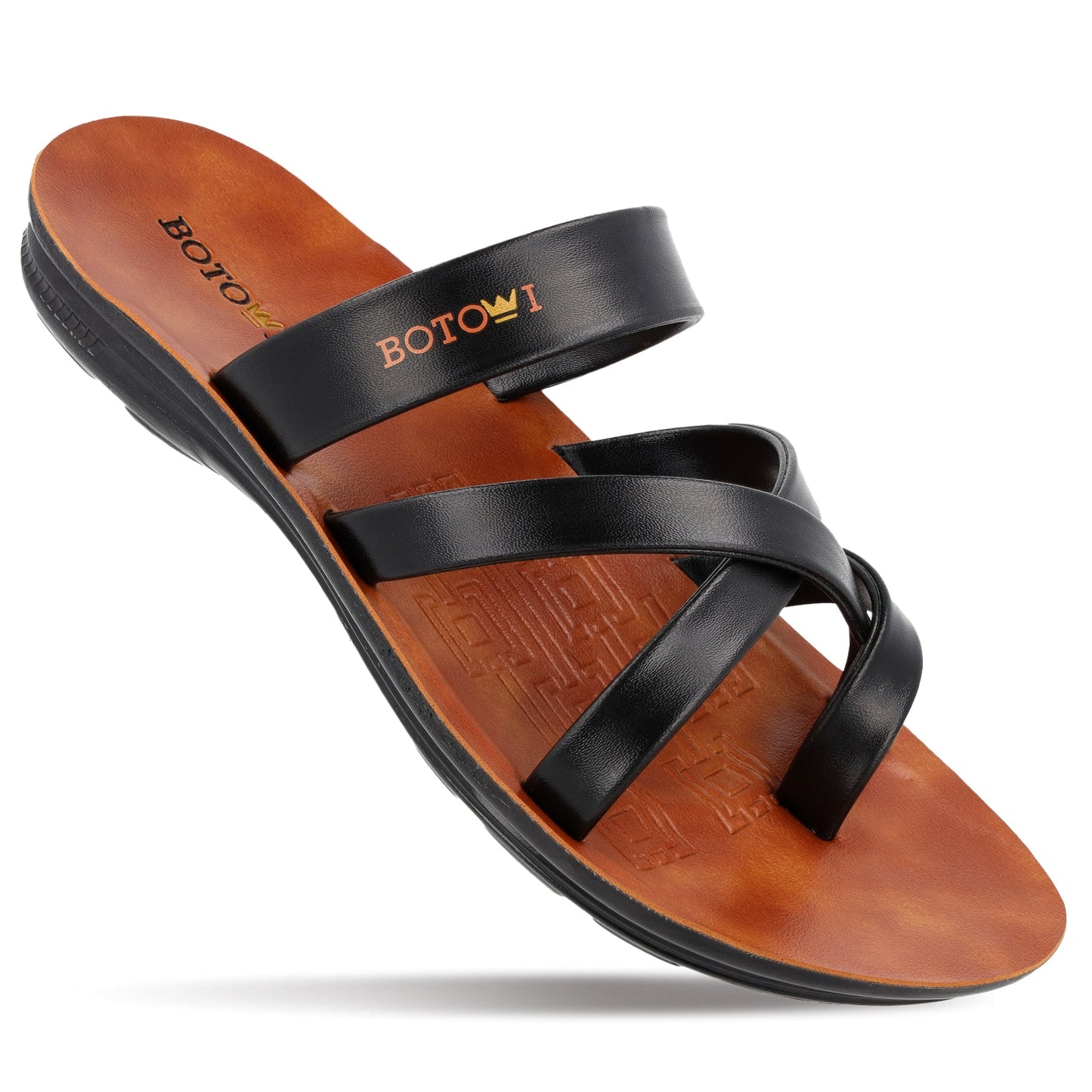 BOTOWI Men's Daily Wear Sandal - BW3504 Black