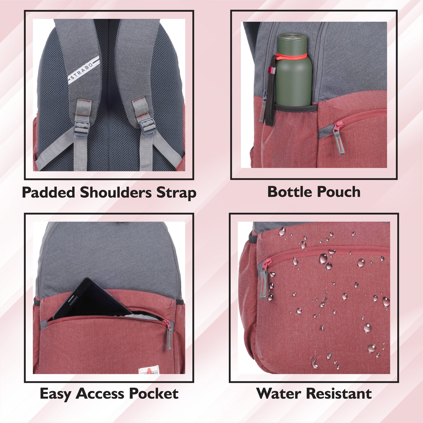 Cooper Casual Backpack - Maroon