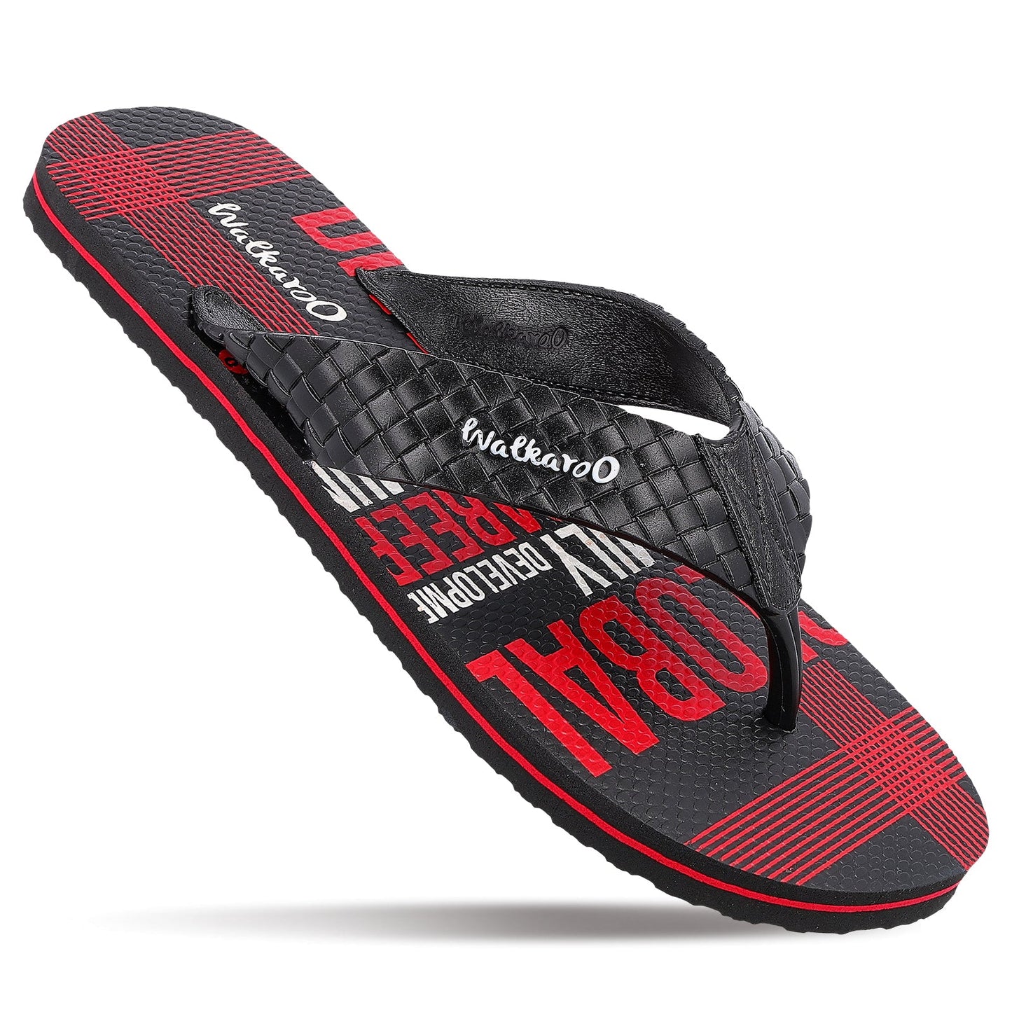 Men's Hawai Slippers - HG166 Red Black