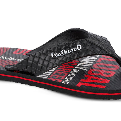 Men's Hawai Slippers - HG166 Red Black