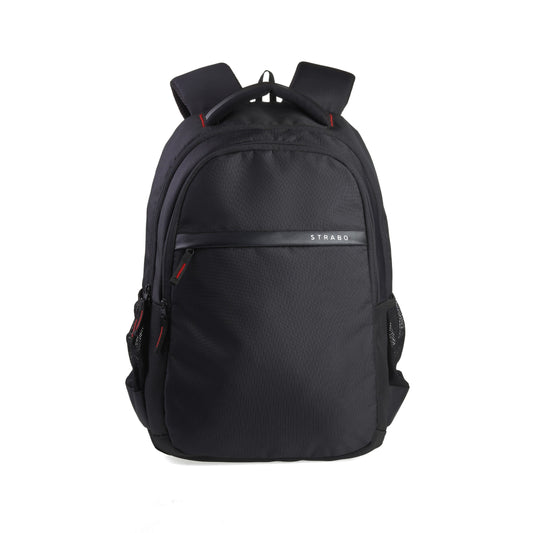 Strabo Moto Laptop Bag School & College Backpacks- Color Black  25L Water Resistant - Strabo 