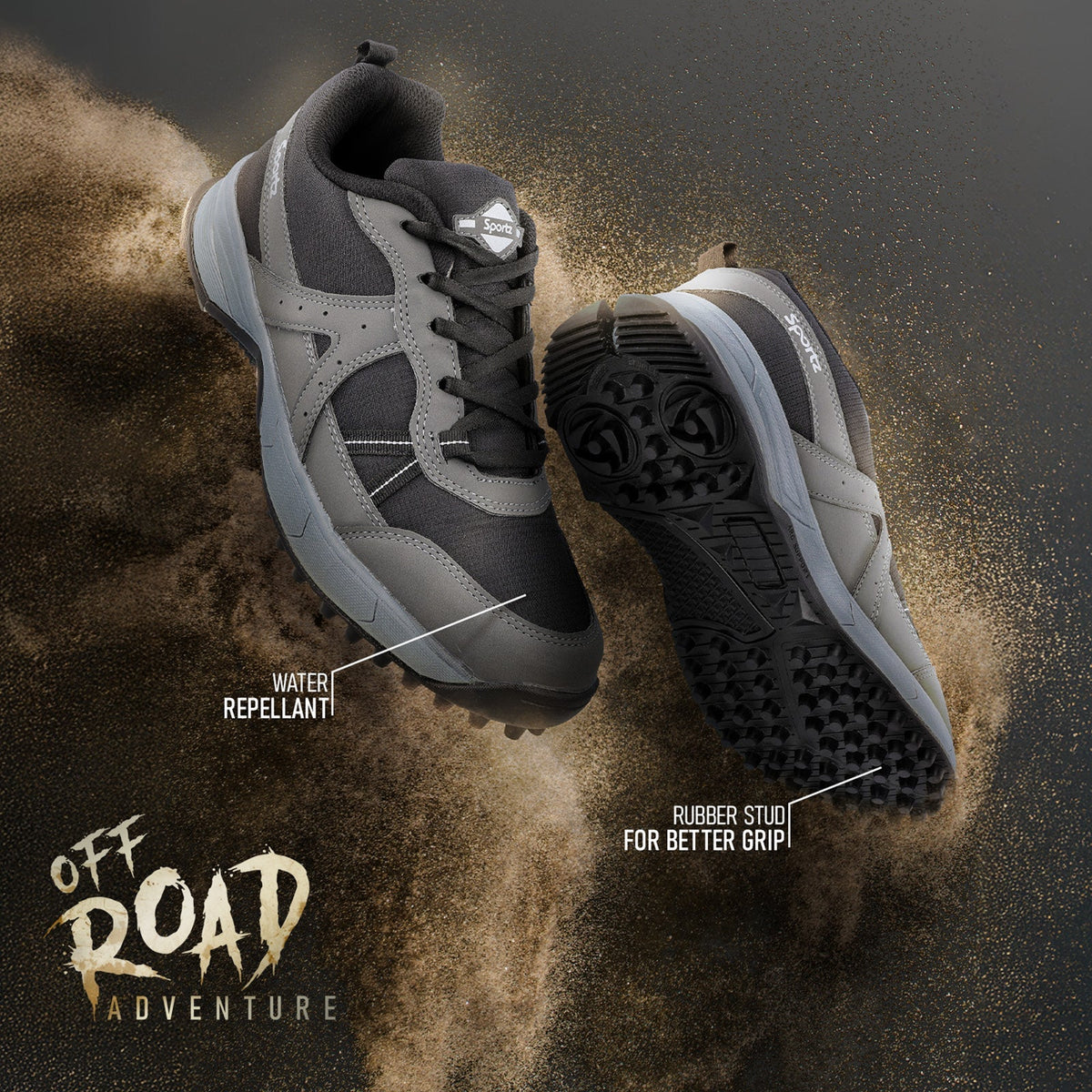 Men's Trekking Shoe - SGE21001 Grey Black