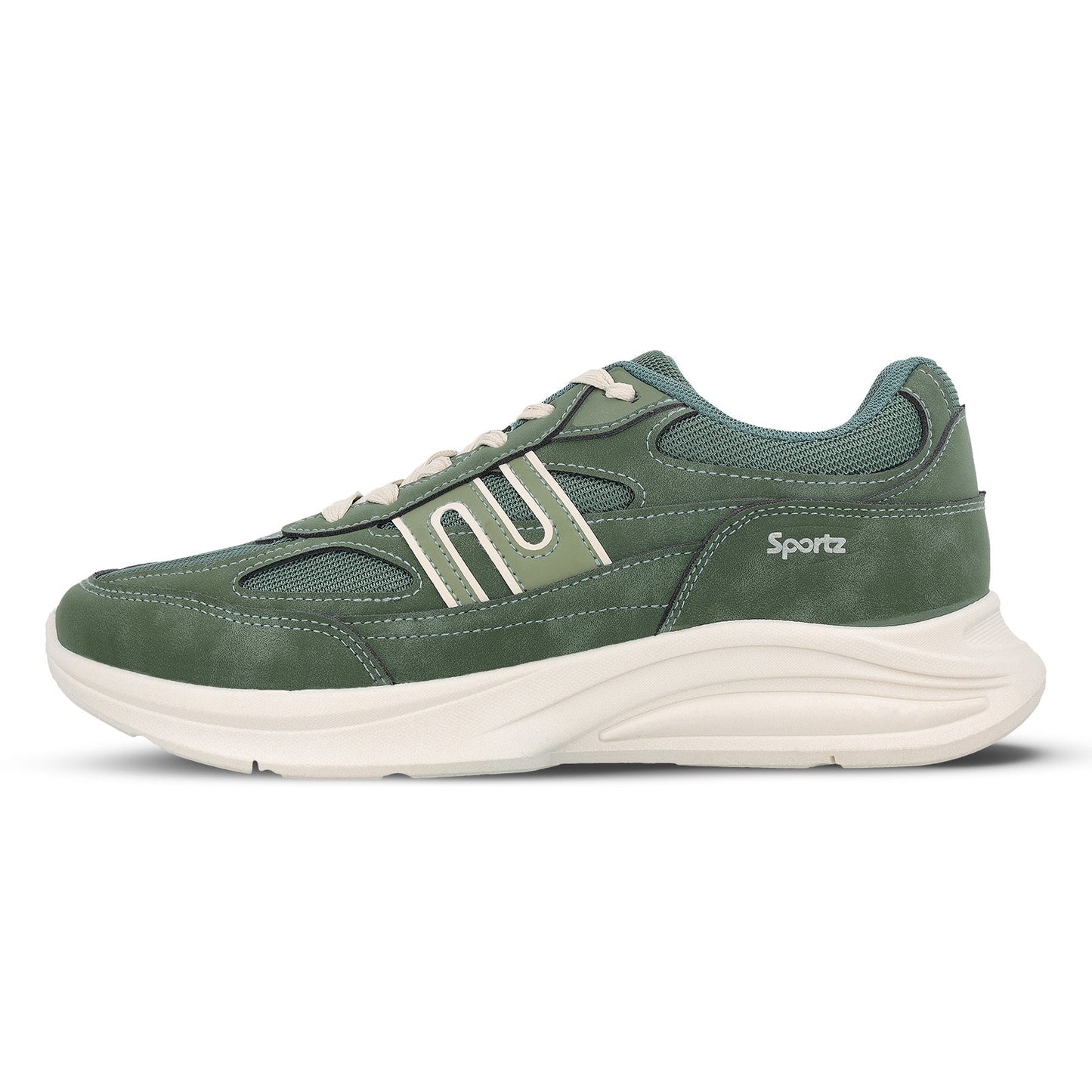 Men's Suede Sports Sneakers - SGE24009 Dark Green