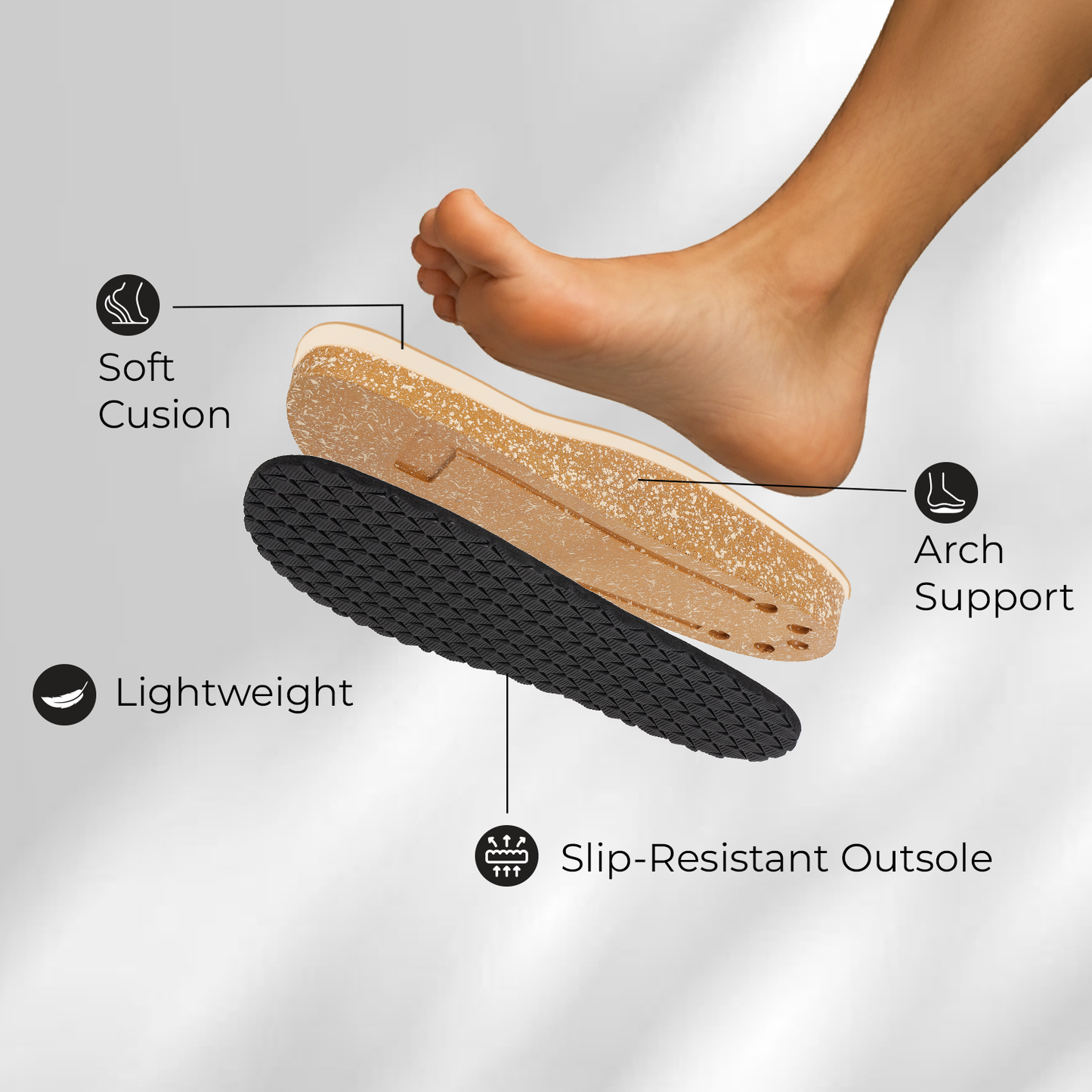 URBANOZ Men's Comfort Sandals - WGE53242 Olive